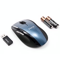  iHome IH-M136ZN Wireless 2.4Ghz Pro Laser Mouse (Blue) 